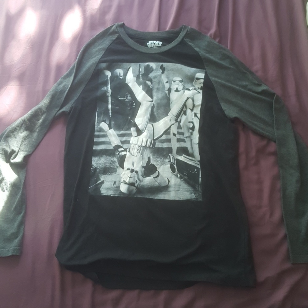 Breakdancing Stormtrooper L/S Baseball Tee